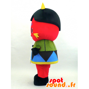 Brahmin-chan maskot, röd imp med horn - Spotsound maskot