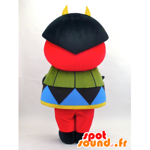 ブラフミンちゃんのマスコット、角のある赤いインプ-MASFR26079-日本のゆるキャラのマスコット