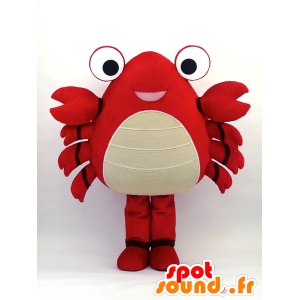 Mascotte de crabe rouge et blanc - MASFR26081 - Mascottes Yuru-Chara Japonaises