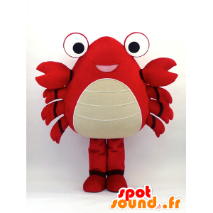 Czerwony i biały krab maskotka - MASFR26081 - Yuru-Chara japońskie Maskotki