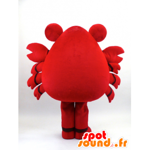 Rød og hvid krabbe maskot - Spotsound maskot kostume