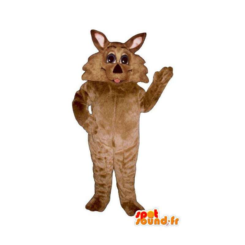 Brown cane mascotte. Costume Cucciolo - MASFR006879 - Mascotte cane