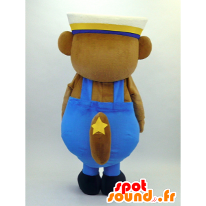 Paul-kun mascot, brown squirrel in blue overalls - MASFR26084 - Yuru-Chara Japanese mascots