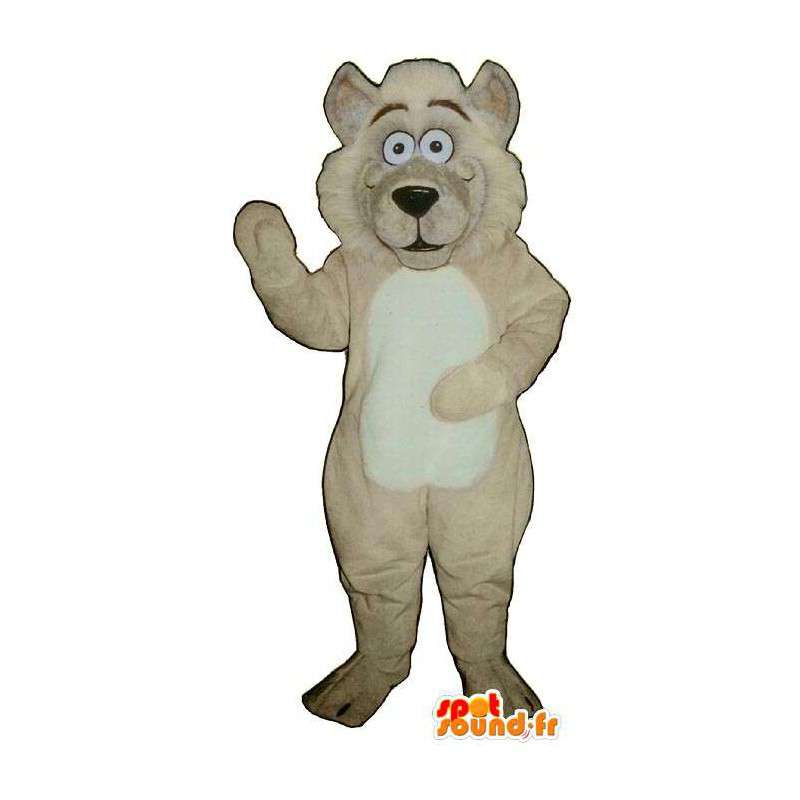 Löwe-Maskottchen beige Plüsch. Lion Kostüm - MASFR006880 - Löwen-Maskottchen