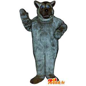 Grey Wolf Mascot todo peludo. traje lobo peludo - MASFR006881 - lobo Mascotes