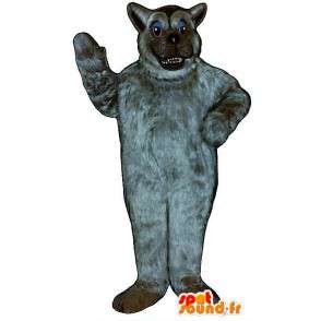 Grey Wolf Mascot todo peludo. traje lobo peludo - MASFR006881 - lobo Mascotes