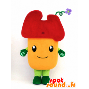 Daitchu maskot, gul, rød og grøn blomst - Spotsound maskot