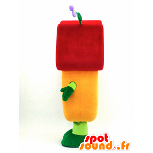 Daitchu mascotte, fiore giallo, rosso e verde - MASFR26090 - Yuru-Chara mascotte giapponese