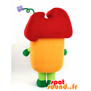 Daitchu mascotte, fiore giallo, rosso e verde - MASFR26090 - Yuru-Chara mascotte giapponese