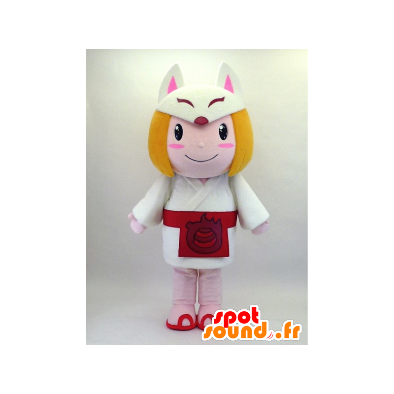 Kitsunemusume chan mascot, a fox girl with costume - MASFR26093 - Yuru-Chara Japanese mascots