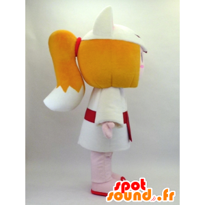 Menina Mascot Kitsunemusume chan com traje fox - MASFR26093 - Yuru-Chara Mascotes japoneses