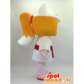 Kitsunemusume chan mascotte, una ragazza volpe con costume - MASFR26093 - Yuru-Chara mascotte giapponese