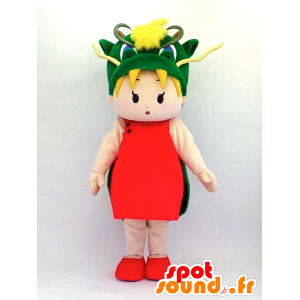Mascot YoshiRyu forkledd jente drage - MASFR26095 - Yuru-Chara japanske Mascots