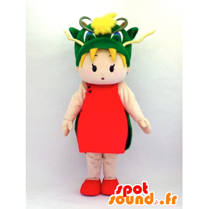 Mascot YoshiRyu vermomd meisje dragon - MASFR26095 - Yuru-Chara Japanse Mascottes