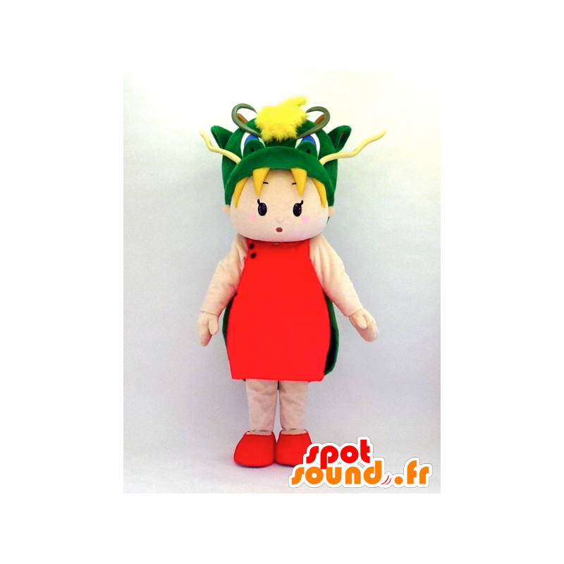 竜に扮した少女、ゆるキャラのマスコット-MASFR26095-日本のゆるキャラのマスコット