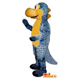 Mascot blauen und gelben Drachen. Kostüm Drache - MASFR006883 - Dragon-Maskottchen