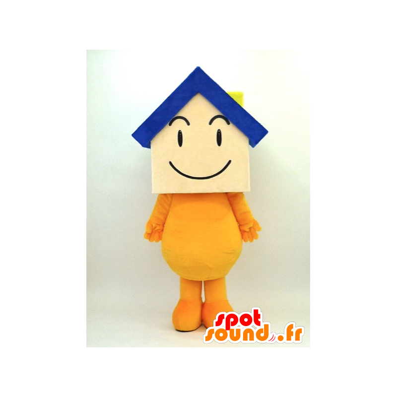Mascot Hiro-kun, man met een huis-vormige kop - MASFR26099 - Yuru-Chara Japanse Mascottes