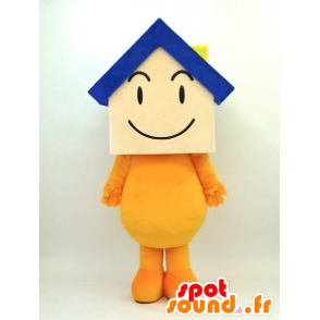 Mascot Hiro-kun, man met een huis-vormige kop - MASFR26099 - Yuru-Chara Japanse Mascottes