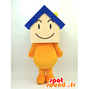 Maskotti Hiro-kun, mies talon muotoinen pää - MASFR26099 - Mascottes Yuru-Chara Japonaises