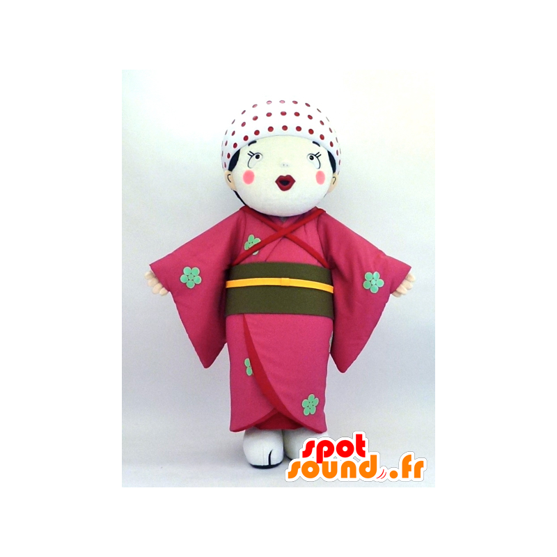 Okozu Maskottchen japanische Frau in traditioneller Kleidung - MASFR26101 - Yuru-Chara japanischen Maskottchen