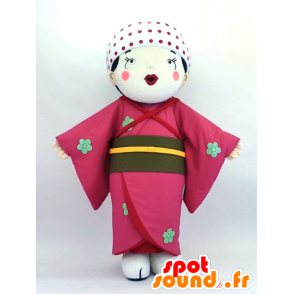 Okozu mascot, Japanese woman in traditional dress - MASFR26101 - Yuru-Chara Japanese mascots