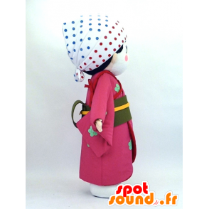 Mascota Okozu, mujer japonesa en el vestido tradicional - MASFR26101 - Yuru-Chara mascotas japonesas