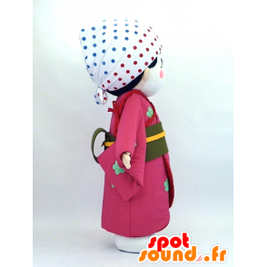 Mascot Okozu, mulher japonesa no vestido tradicional - MASFR26101 - Yuru-Chara Mascotes japoneses