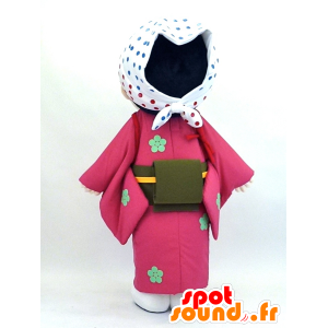 Okozu Maskottchen japanische Frau in traditioneller Kleidung - MASFR26101 - Yuru-Chara japanischen Maskottchen