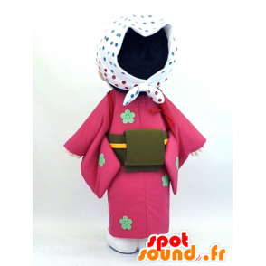 Okozu maskot, japansk kvinna i traditionell klänning -