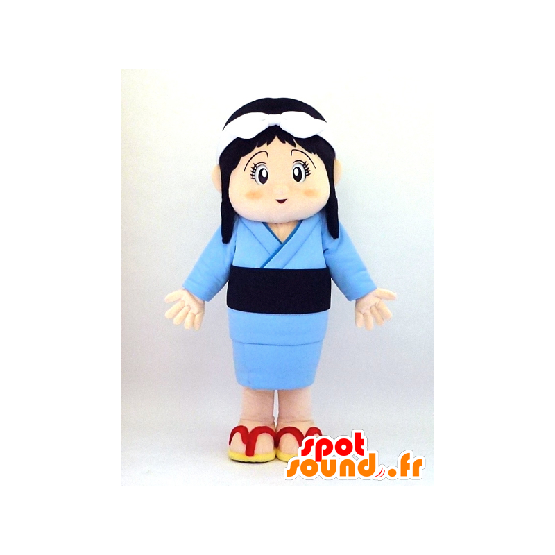 Mascotte Itsuki -chan Donna giapponese in pigiama blu - MASFR26103 - Yuru-Chara mascotte giapponese