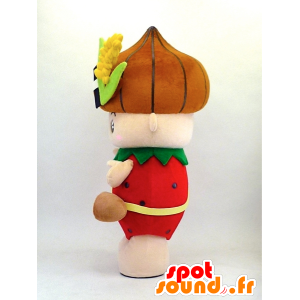 Mascot Shiraishi Minori-chan, dressed in strawberry and onion - MASFR26104 - Yuru-Chara Japanese mascots