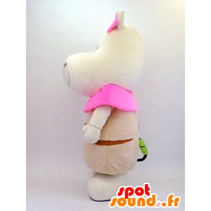 Mascot Hippo, hvite flodhest - MASFR26105 - Yuru-Chara japanske Mascots