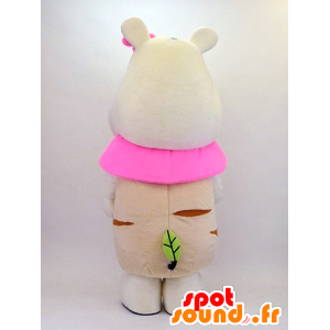 Mascot Hippo, weiß Nilpferd - MASFR26105 - Yuru-Chara japanischen Maskottchen