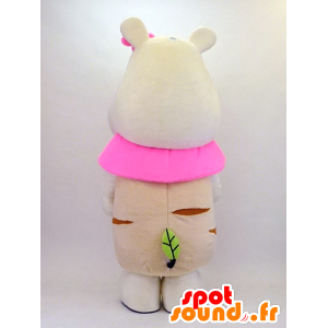 Mascot Hippo, white hippopotamus - MASFR26105 - Yuru-Chara Japanese mascots