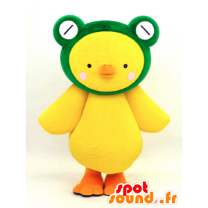 Mascotte de Pyokotan, poussin jaune déguisé en grenouille - MASFR26108 - Mascottes Yuru-Chara Japonaises