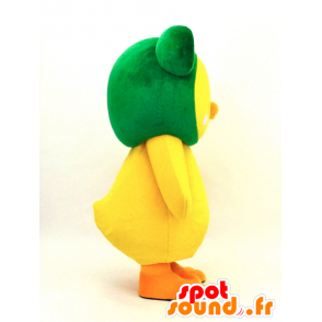Mascotte de Pyokotan, poussin jaune déguisé en grenouille - MASFR26108 - Mascottes Yuru-Chara Japonaises