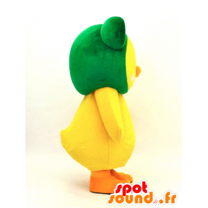 Pyokotan mascot, yellow chick dressed as a frog - MASFR26108 - Yuru-Chara Japanese mascots