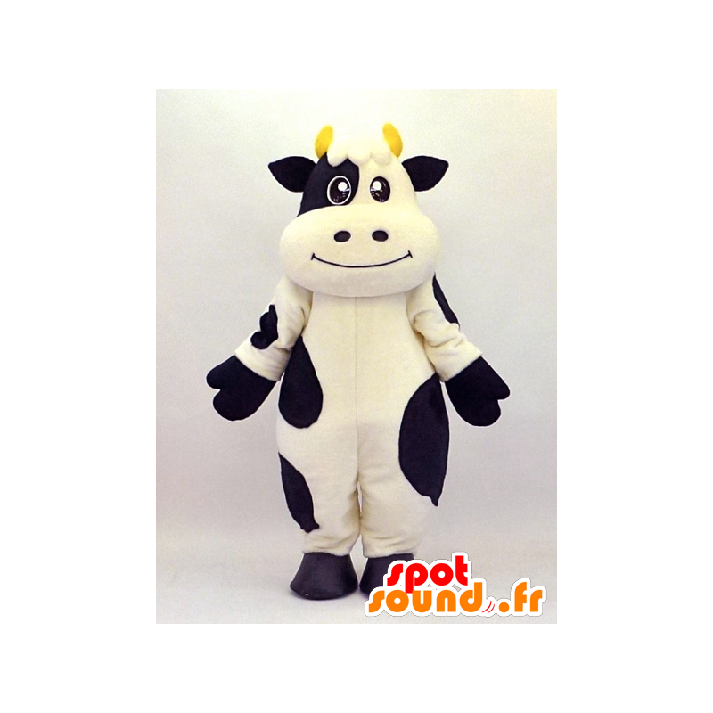 Mascota de Ganado-kun, vaca blanco y negro con cuernos - MASFR26109 - Yuru-Chara mascotas japonesas