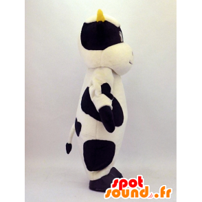 Mascote Cattle-kun, vaca preto e branco com chifres - MASFR26109 - Yuru-Chara Mascotes japoneses