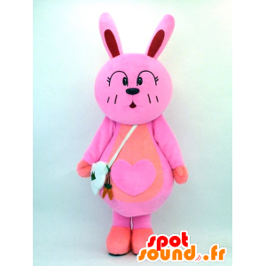 Momo-chan maskot, stor rosa kanin - Spotsound maskot