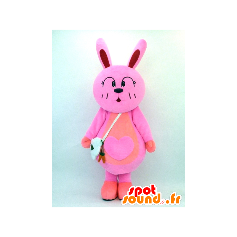 Momo-chan maskot, stor lyserød kanin - Spotsound maskot kostume