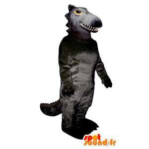 黒の恐竜のマスコット。恐竜のコスチューム-MASFR006887-恐竜のマスコット