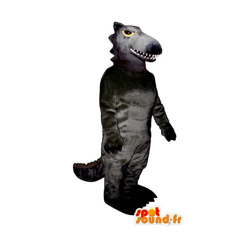 Mascotte de dinosaure noir. Costume de dinosaure - MASFR006887 - Mascottes Dinosaure