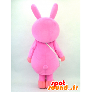 Momo-chan maskot, stor lyserød kanin - Spotsound maskot kostume