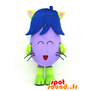 Mascot Nasubin, violet en groen aubergine, reuze - MASFR26113 - Yuru-Chara Japanse Mascottes