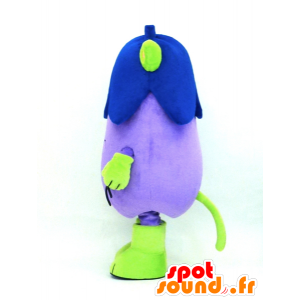 Mascotte de Nasubin, d'aubergine violette et verte, géante - MASFR26113 - Mascottes Yuru-Chara Japonaises