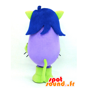 Mascot Nasubin, violet en groen aubergine, reuze - MASFR26113 - Yuru-Chara Japanse Mascottes