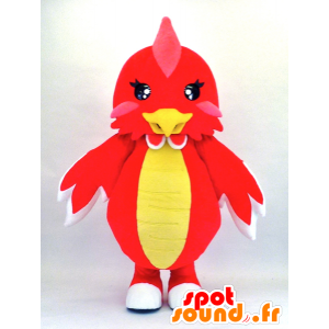 Sue-chan mascot, red and yellow chicken - MASFR26120 - Yuru-Chara Japanese mascots