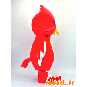 Mascotte de Sue-chan, poule rouge et jaune - MASFR26120 - Mascottes Yuru-Chara Japonaises