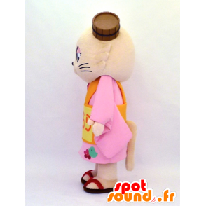 Maskot Yupa, kočka růžový outfit - MASFR26122 - Yuru-Chara japonské Maskoti